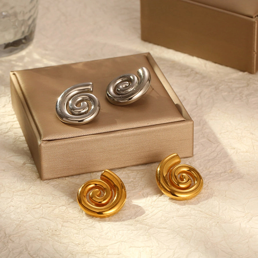 Serpentine Statement Stud Earrings