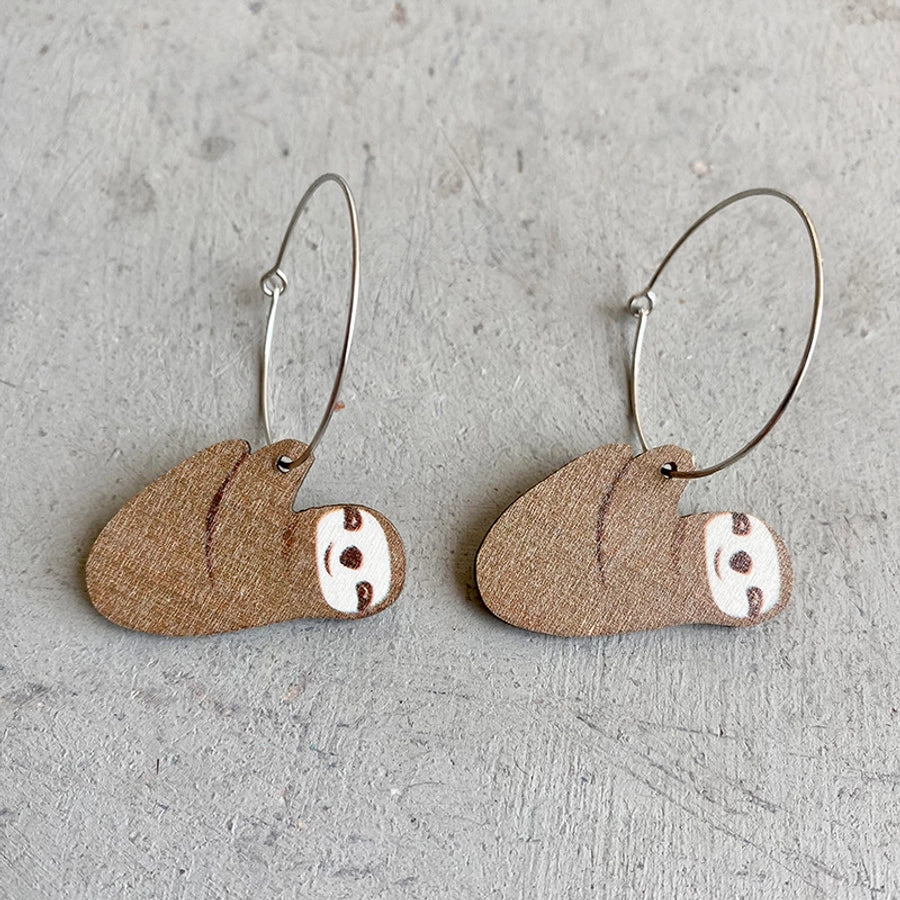 Cute Handmade Wooden Animal Earrings