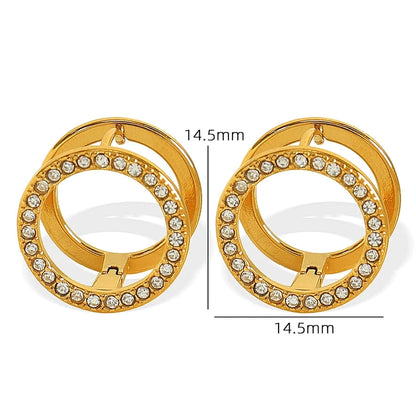 Retro Shine Hollow Hug Earrings