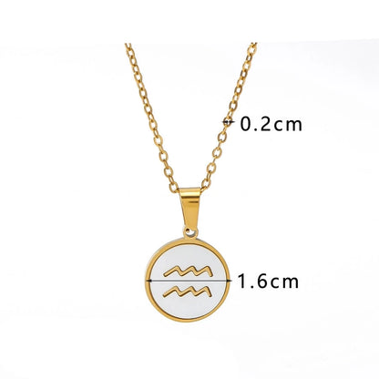 Dainty Shell Zodiac Pendant Necklace