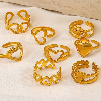 Taylor Heart Open Rings