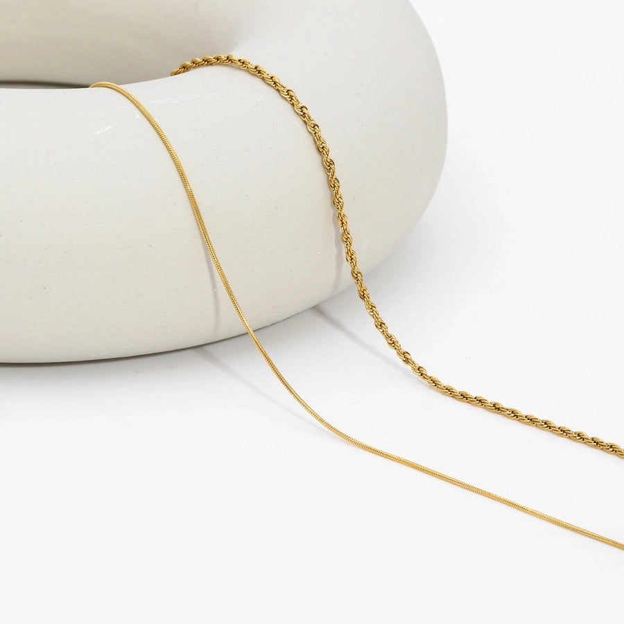 Dainty 18K Gold Necklace Chains