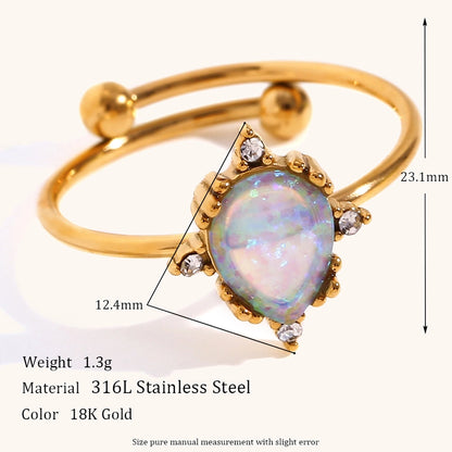 Opal Open Stackable Rings