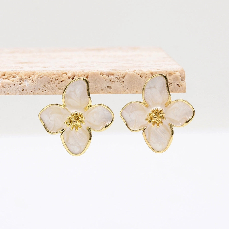 Lolita Enamel Flower Stud Earrings