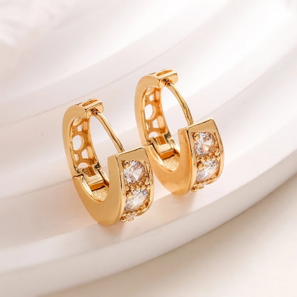 Clarisse Zircon Hoop Earrings