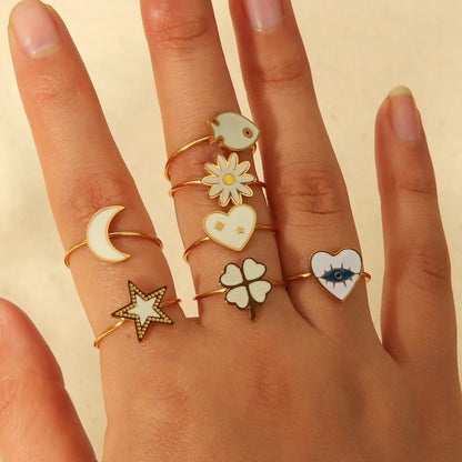 Retro Cutie Open Rings