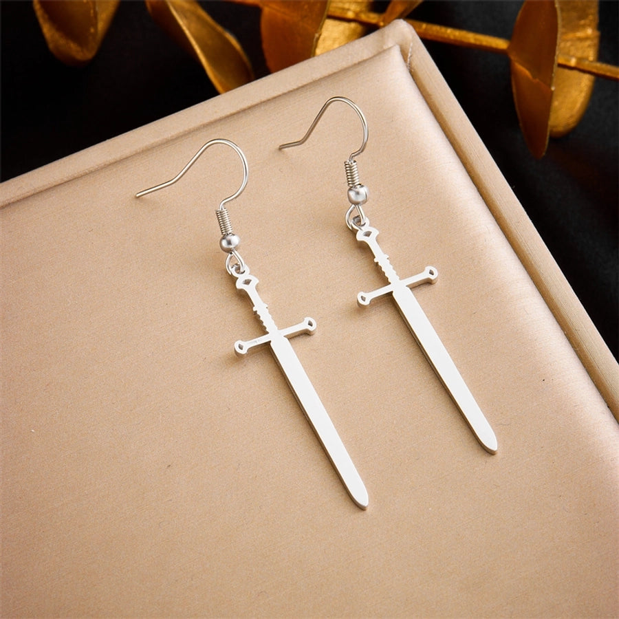 Dainty Sword Hook Earrings