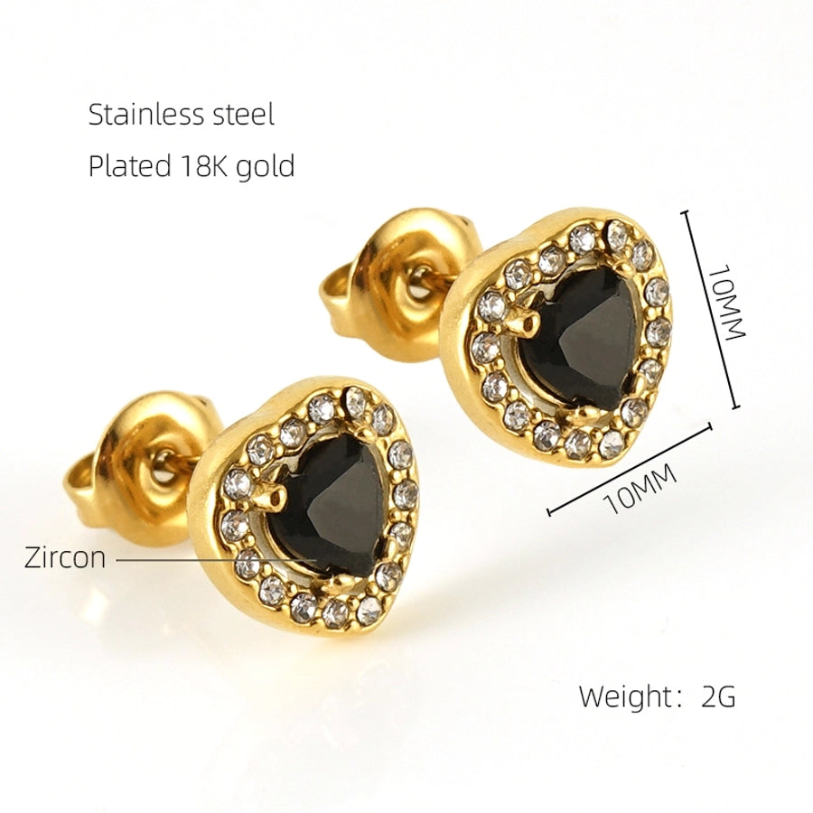 Vintage Minimalist Crystal Stud Earrings