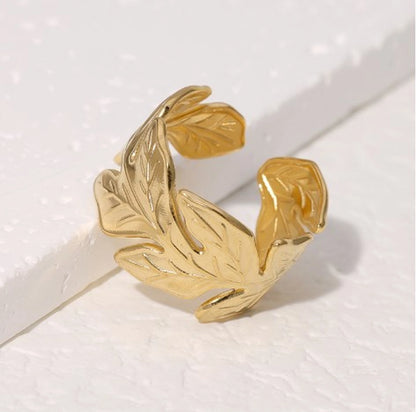 Nature Leaf Open Ring