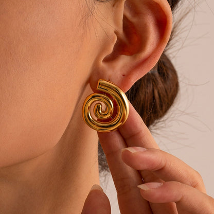 Serpentine Statement Stud Earrings