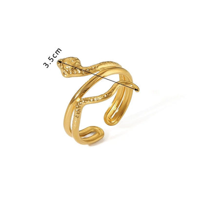 Golden Snake Open Rings