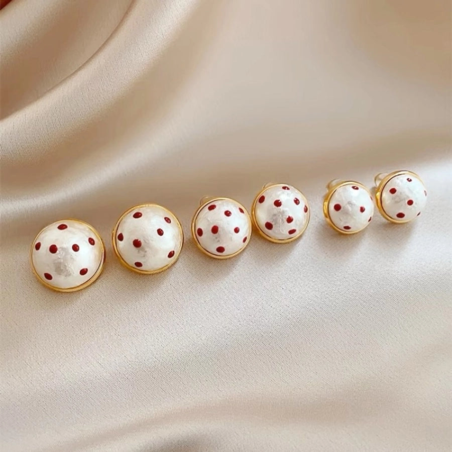 60s Polka Dot Stud Earrings