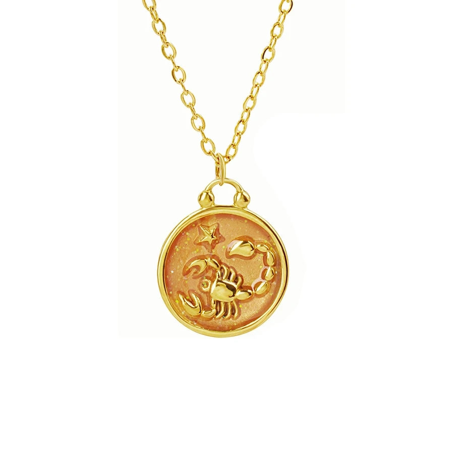 Fabiana Enamel Zodiac Pendant Necklace