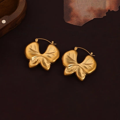 Iris Butterfly Hoop Earrings