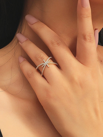 Crystal Star Open Ring