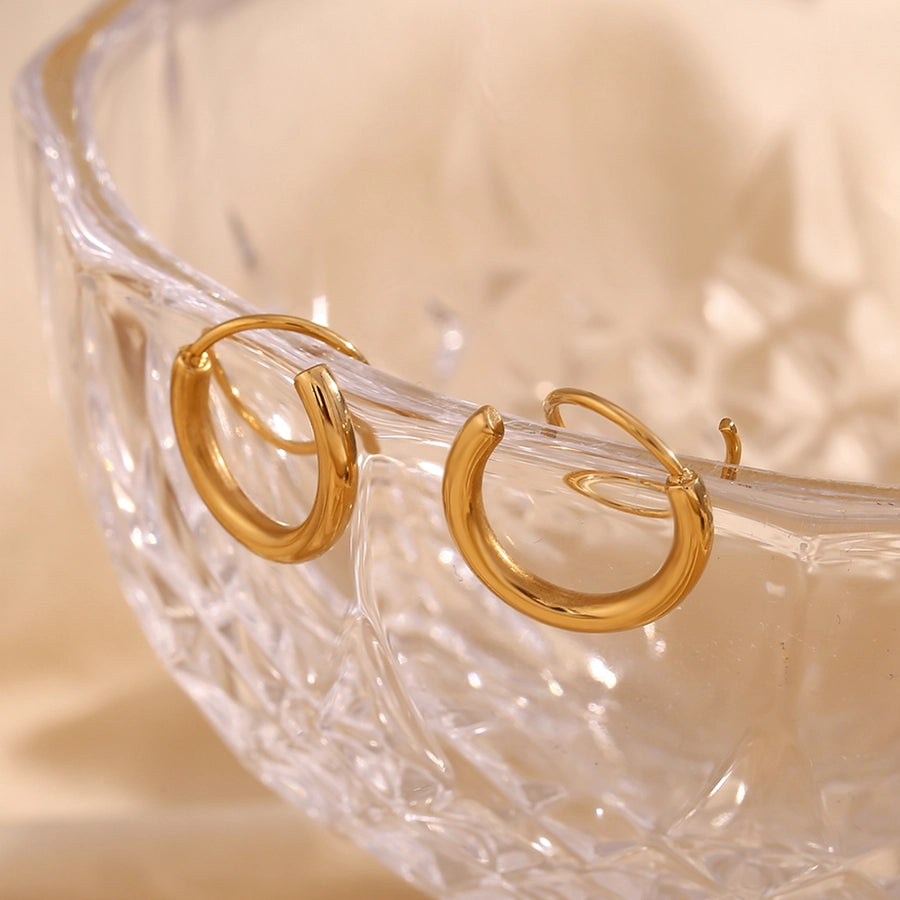 Dainty Spiral Double Hoop Earrings