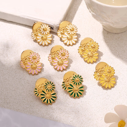 Chrysanthemum Statement Stud Earrings