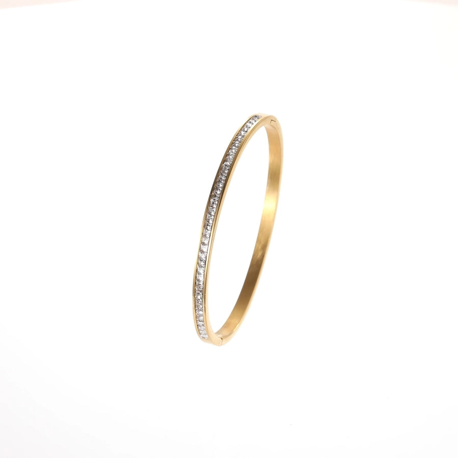 Minimalist Zircon Bangle Bracelets