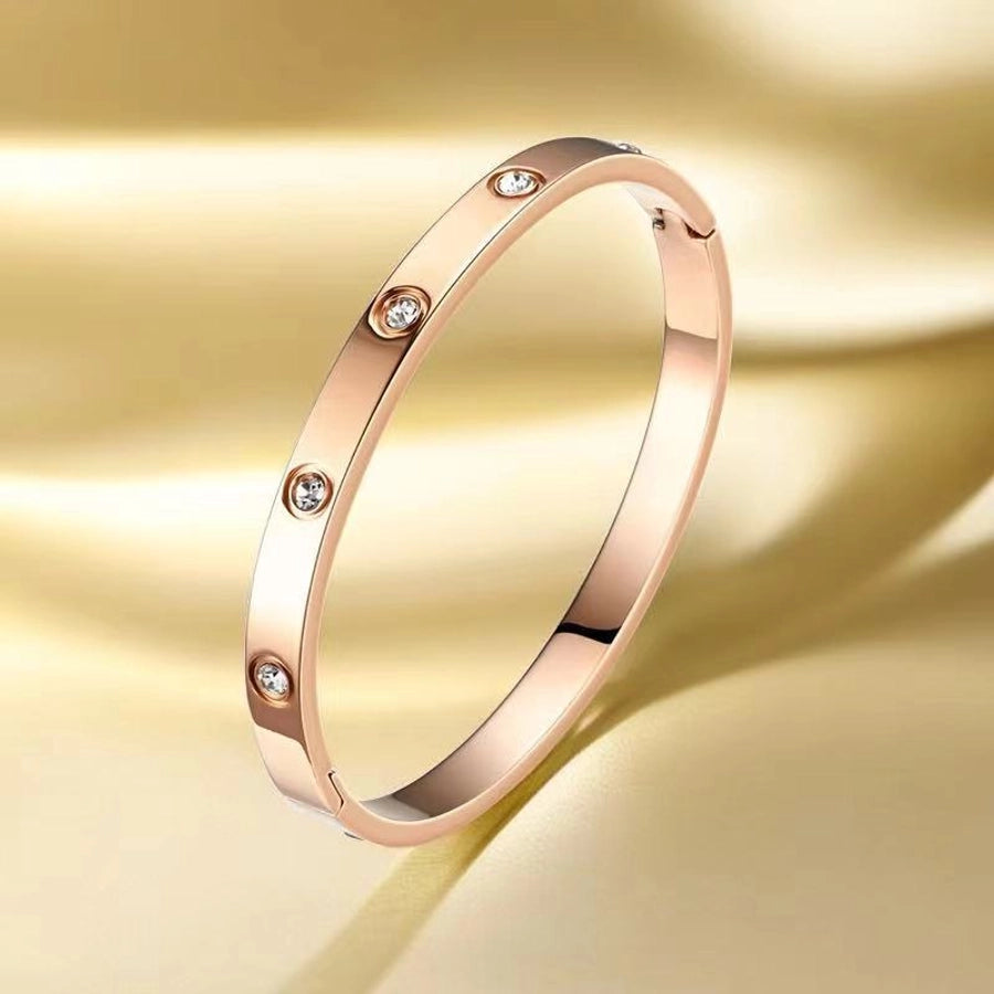 Minimalist Zircon Bangle Bracelets