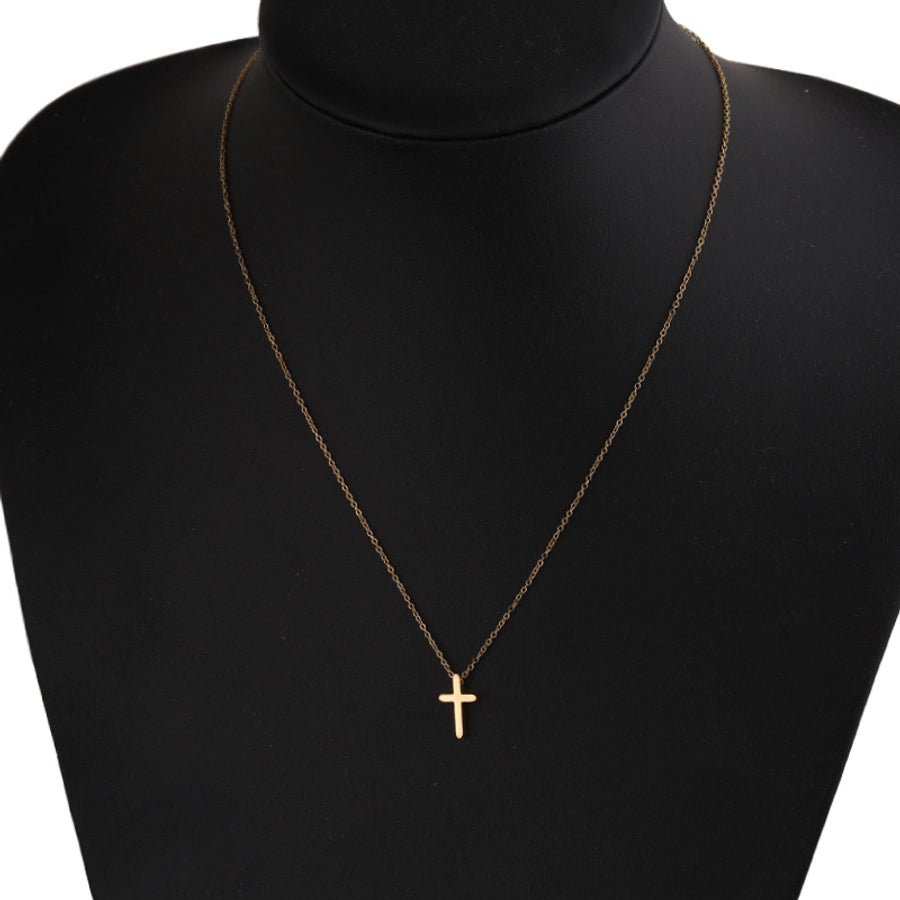 Minimalist Cross Pendant Necklace