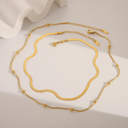 French Twin Chain Necklace