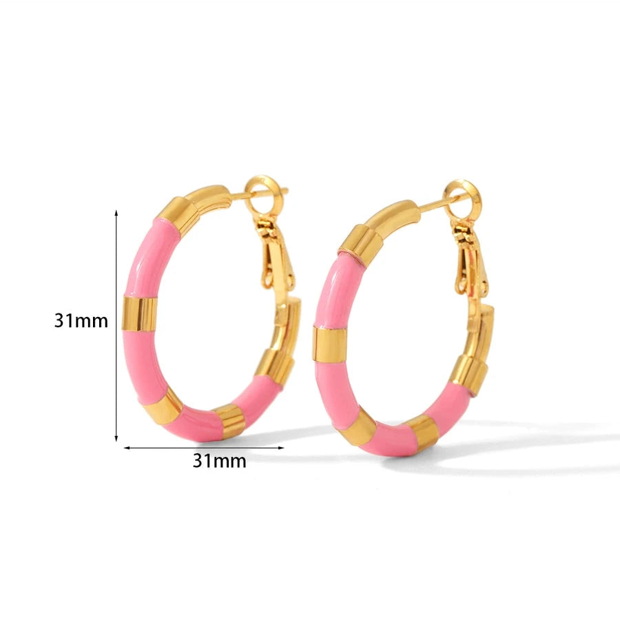 Young Love Resin Hoop Earrings