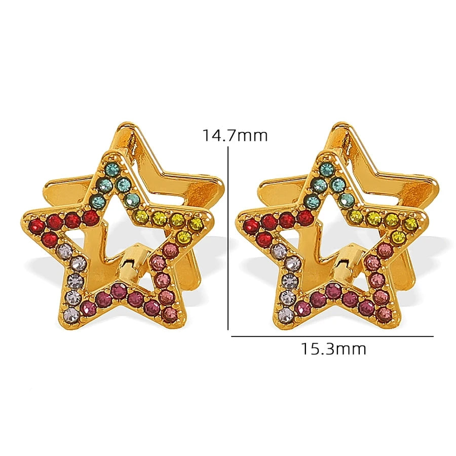 Retro Shine Hollow Hug Earrings