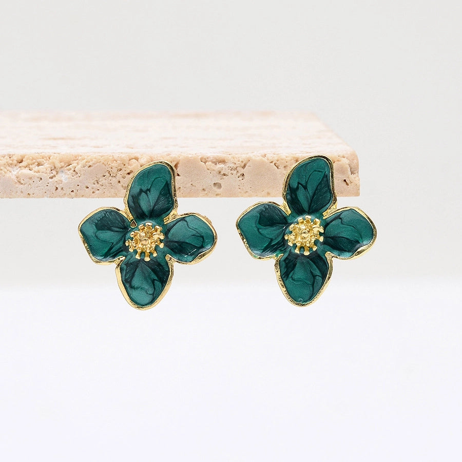 Lolita Enamel Flower Stud Earrings