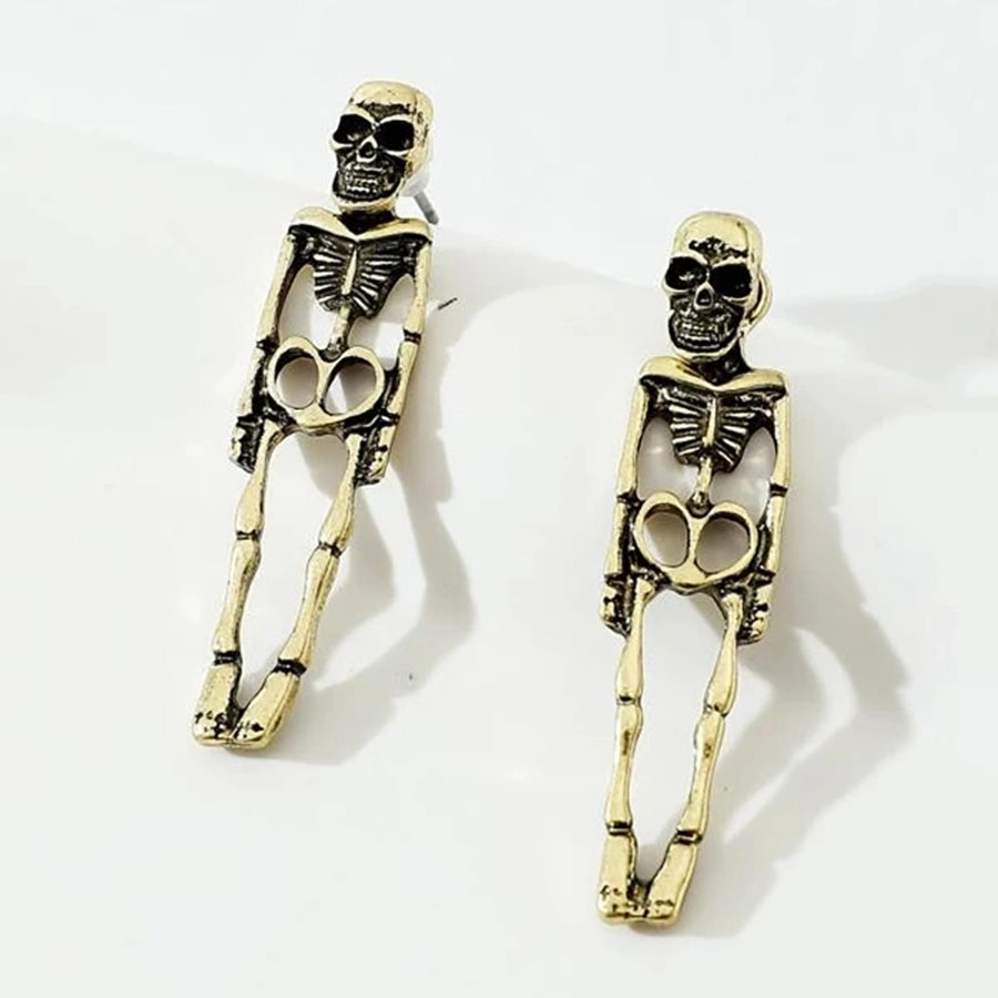 Goth Skeleton Drop Earrings