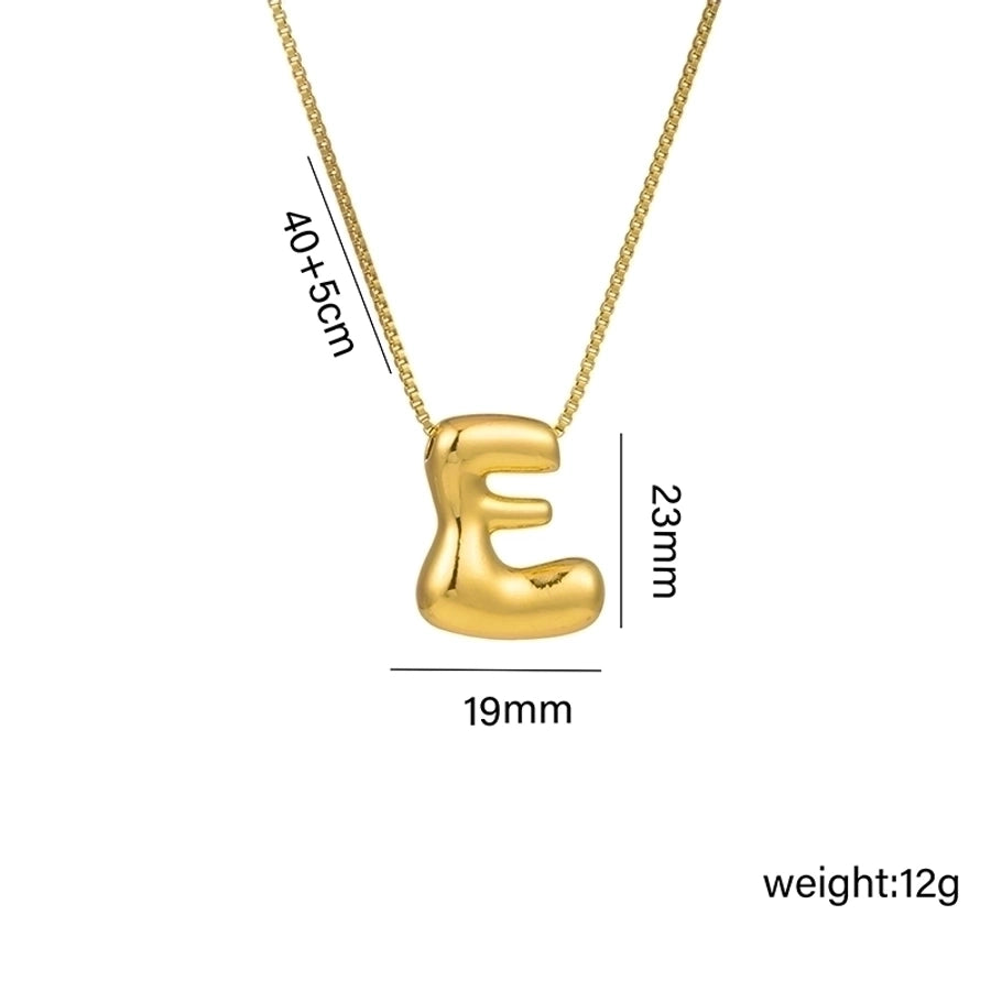 Gaudi Initial Letter Gold Pendant Necklace