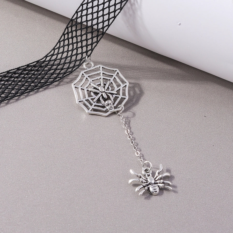 Gothic Spider Web Choker