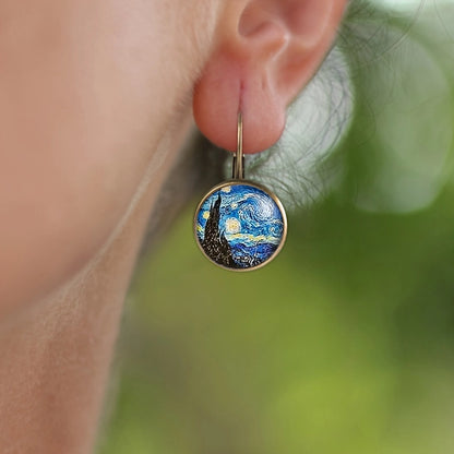 Van Gogh Starry Night Drop Earrings