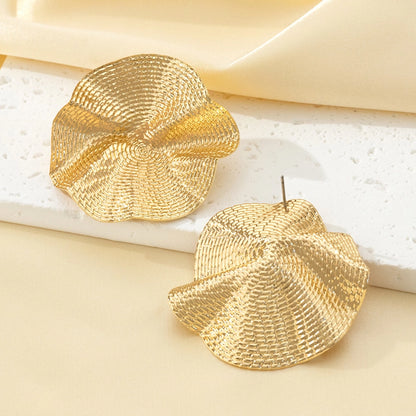 Oversized Textured Statement Stud Earrings