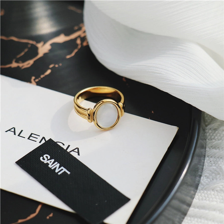 Bella Shell Statement Band Rings