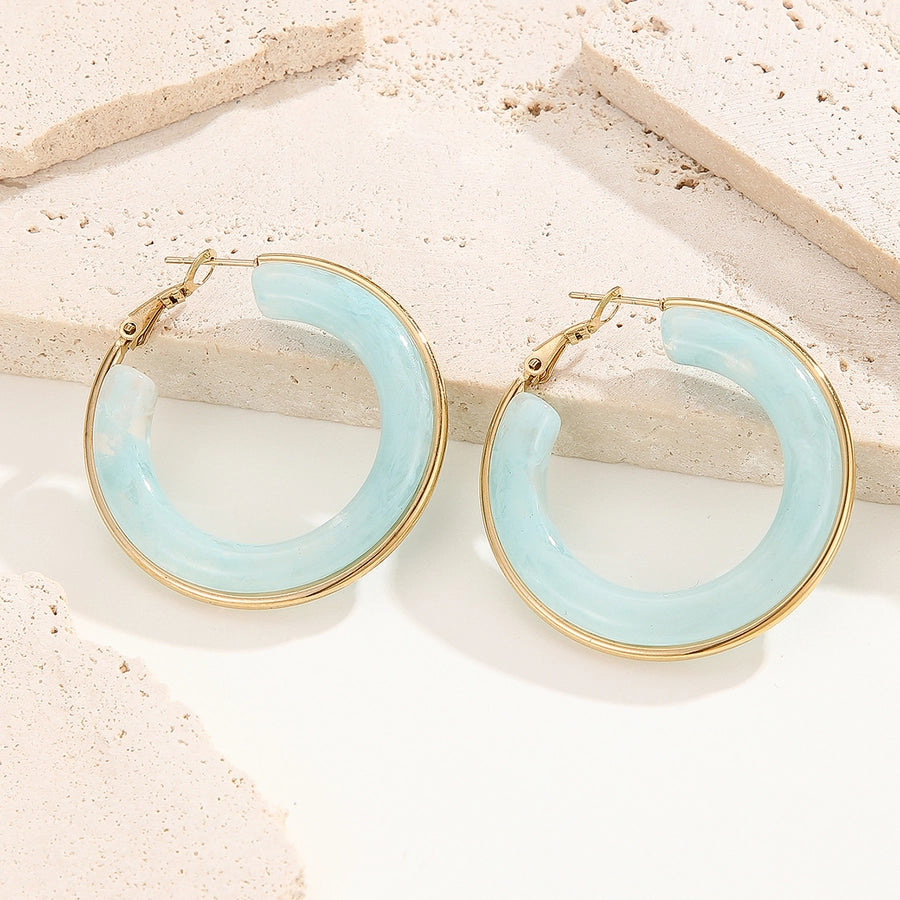 Mollie Smoke Resin Hoop Earrings