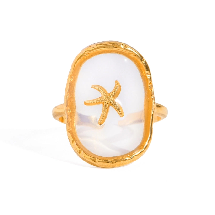 Starfish Resin Open Ring