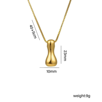 Gaudi Initial Letter Gold Pendant Necklace