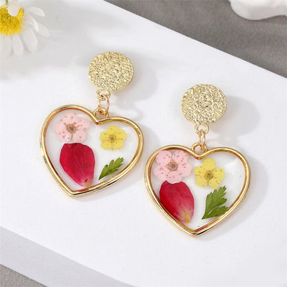 Bloom Resin Floral Dangle Earrings