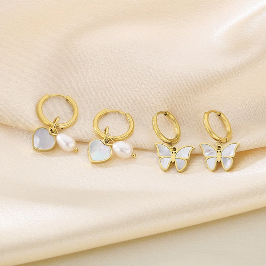 Evangeline Charm Hoop Earrings