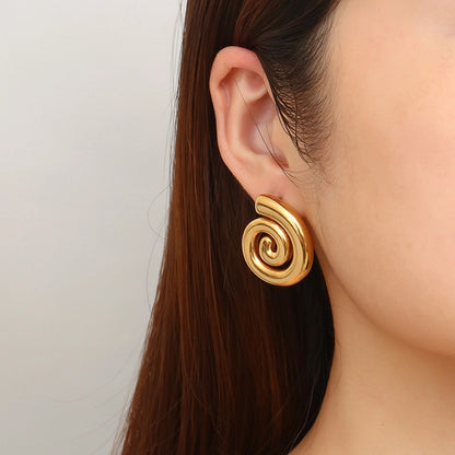 Serpentine Statement Stud Earrings