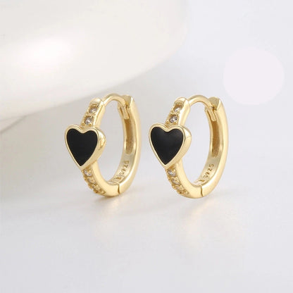 Back to Black Dainty Hoop Earrings