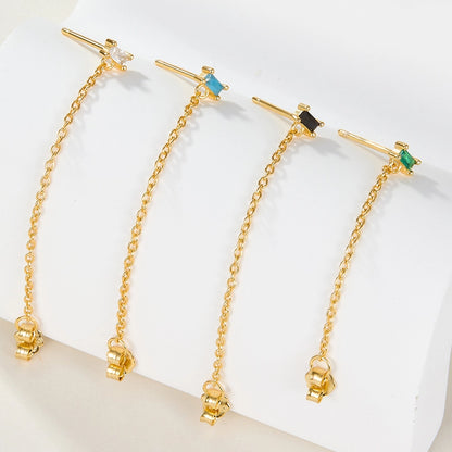 Veronica Chain Stud Earrings