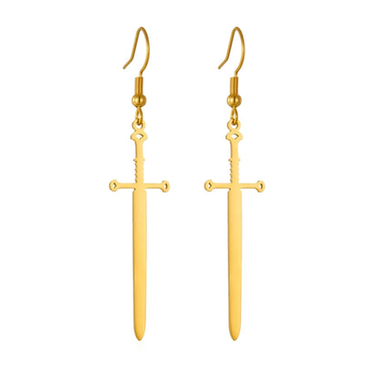 Dainty Sword Hook Earrings