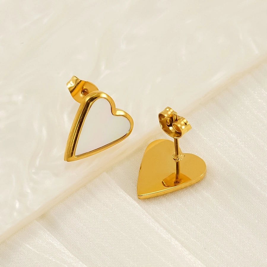 Eva Heart Stud Earrings