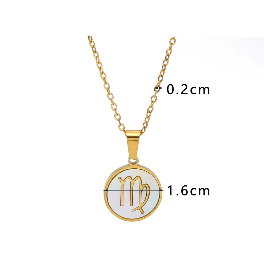 Dainty Shell Zodiac Pendant Necklace