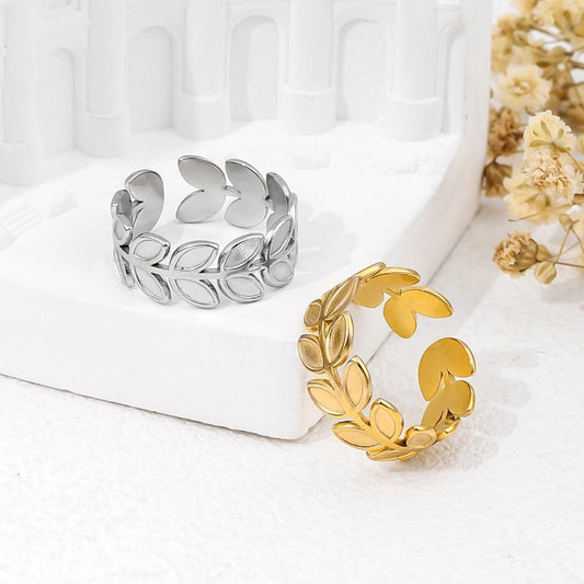 Wheat Stalk Open Band Rings