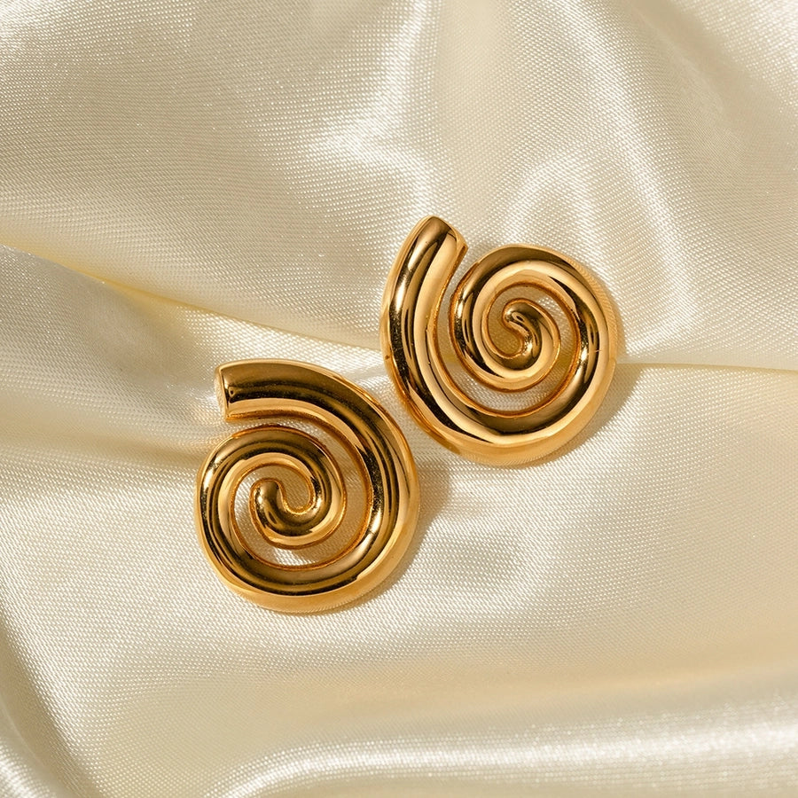 Serpentine Statement Stud Earrings