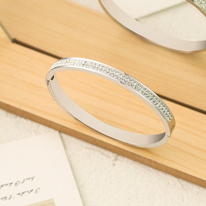 Minimalist Zircon Bangle Bracelets