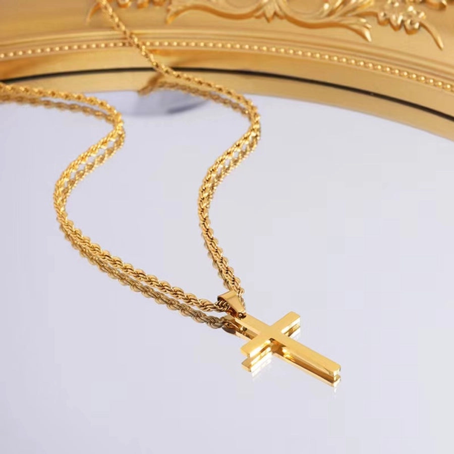 Dainty Cross Pendant Necklace