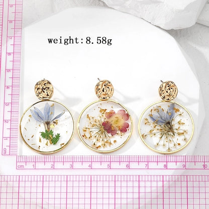 Garden Resin Floral Dangle Earrings